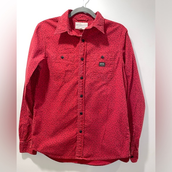 Polo Ralph Lauren Denim & Supply Red Floral Button Up Shirt - Picture 1 of 4